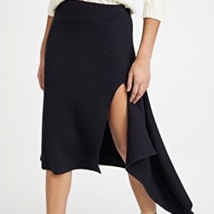 Monse Navy Sliced Rib Knit Skirt NWT S